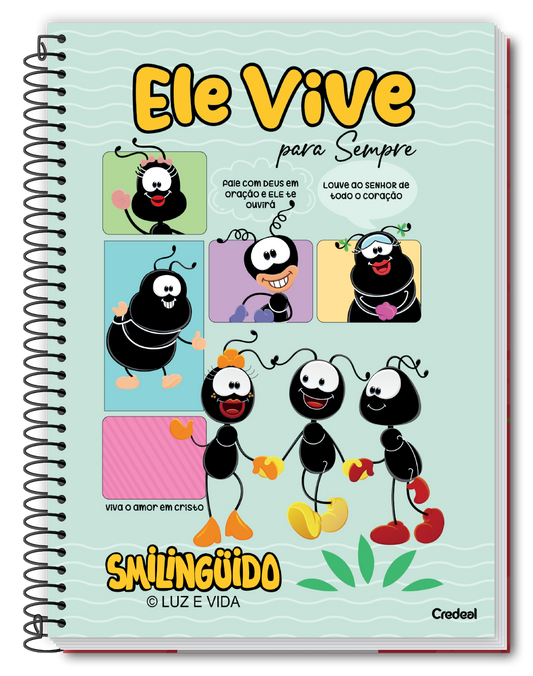 Caderno Smilinguido | Universitário Capa Dura 1 Matéria 80 Folhas | Credeal