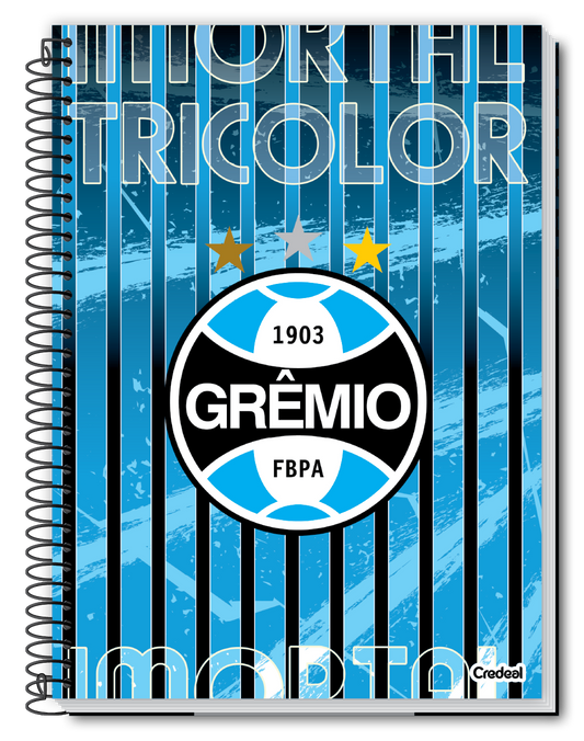 Caderno do Grêmio | Universitário Capa Dura 10 Matérias 160 Folhas | Credeal
