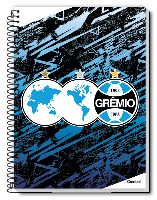 Caderno do Grêmio | Universitário Capa Dura 10 Matérias 160 Folhas | Credeal
