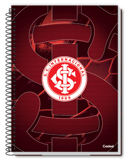 Caderno do Inter | Universitário Capa Dura 10 Matérias 160 Folhas | Credeal