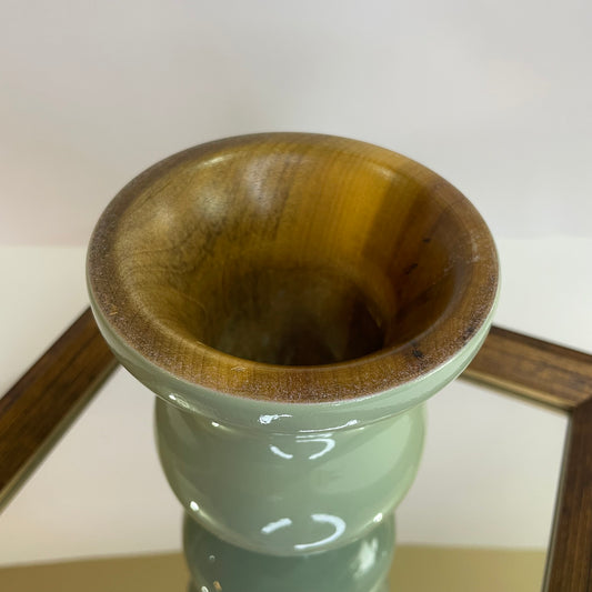 Cuia de Chimarrão Matetri de Madeira Verde 12 cm – Estilo Sofisticado e Tradição Gaúcha