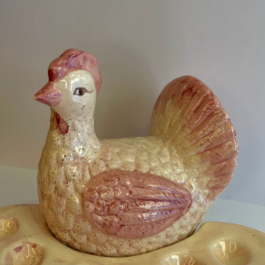 Galinha Porta Ovos em Cerâmica - Rosa | Cerâmica Alessandra
