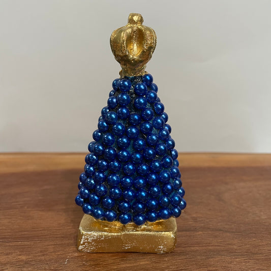 Decoração Nossa Senhora Aparecida 10 cm com Pérolas