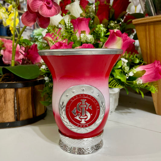 Cuia de Chimarrão de Porongo 14 cm Brasão do Internacional | Eduardo Benites