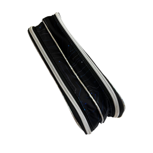 Estojo Escolar Duplo do Sonic | Estampa Holográfica | Denlex