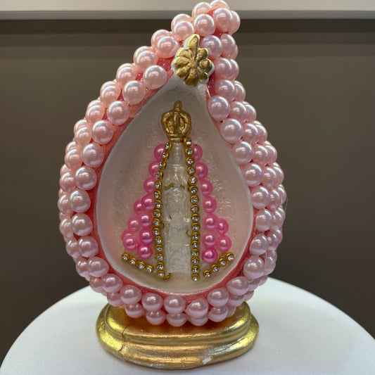 Decoração Nossa Senhora Aparecida na Gota - Pérola Rosa