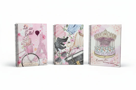 Caderno Bella Paris 1 Matéria 80 Folhas Espiral Credeal Capa Dura Universitário