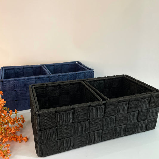 Conjunto 3 Peças Cesto Multiuso Poliéster | Y888 – Cores Sortidas