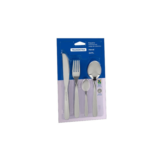 Faqueiro 24 peças Havaí em Aço Inox Acabamento em Brilho | Tramontina