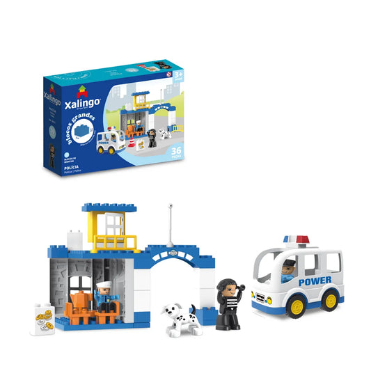 Bloco de Montar da Polícia - 36 Peças | Xalingo