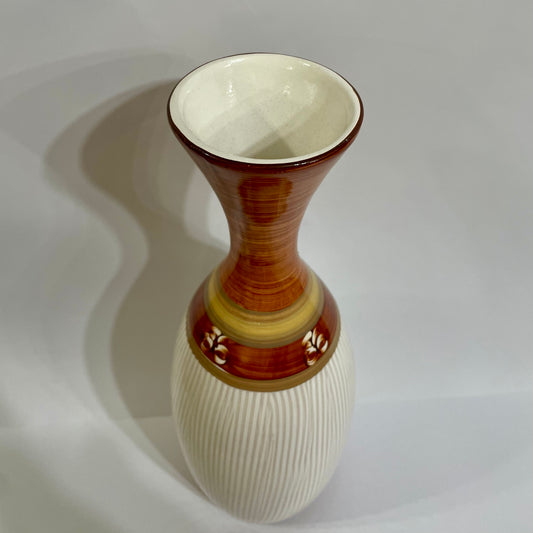 Garrafa Decorativa Oval de Cerâmica 30 cm | Cerâmica Judite