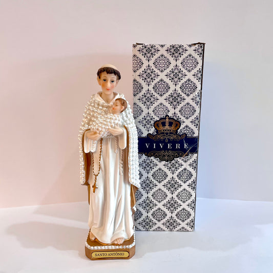 Imagem Santo Antônio 20 cm em Resina com Pérolas