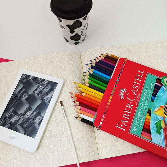 Lápis de Cor 24 EcoLápis Sextavado Aquarelável + Pincel Artístico | Faber-Castell