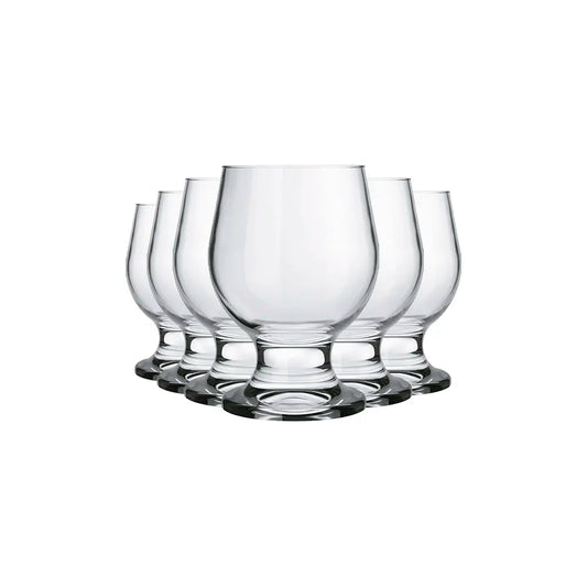 Jogo 6 Peças Taças Água Paulista 200 ml Vidro Transparente Nadir