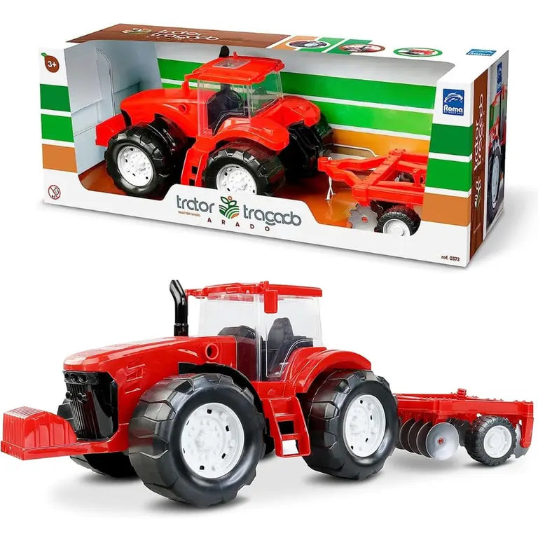 Trator de Brinquedo Traçado Arado | Roma Brinquedos