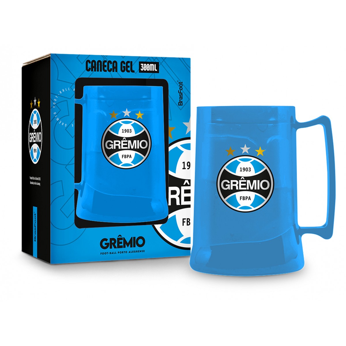 Caneca de Gel 300 ml - Grêmio | BrasFoot Presentes
