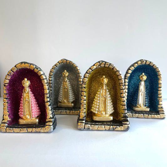 Imagem Nossa Senhora Aparecida na Capela – Gesso Artístico 15 cm
