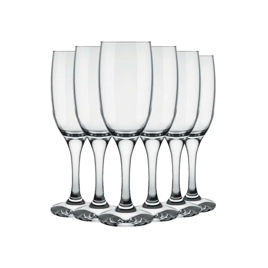 Conjunto 6 Taças Champagne 210 ml Nadir Windsor – Conjunto de Vidro Cristalino para Espumantes e Festas