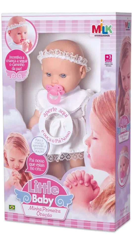 Boneca Little Baby Minha Primeira Oração | Milk Brinquedos