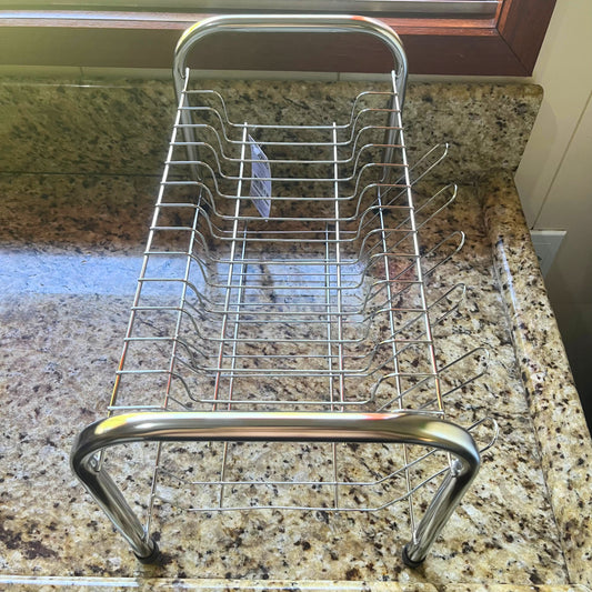 Escorredor de Louças Duplo Tubo Aço Aramado Cromado | Azzo Aramados