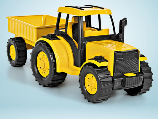Carrinho de Brinquedo Trator Rural com Carreta | Plaspolo