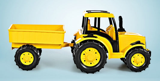Carrinho de Brinquedo Trator Rural com Carreta | Plaspolo
