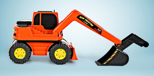 Trator Escavadeira de Brinquedo 360º | Plaspolo