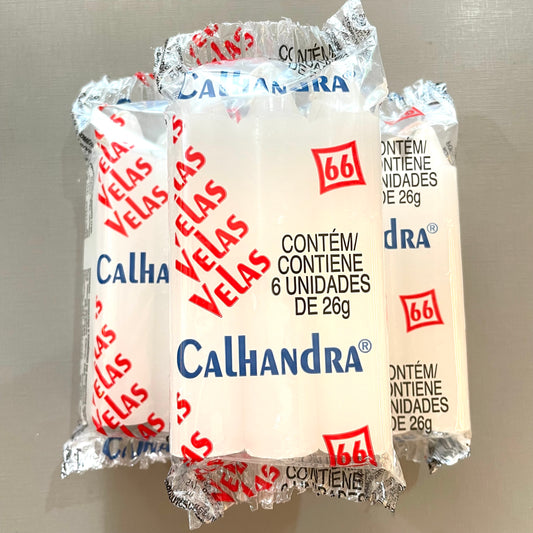 Pacote 6 Velas Calhandra 66 – 26 g cada | Sandero - Alta Duração