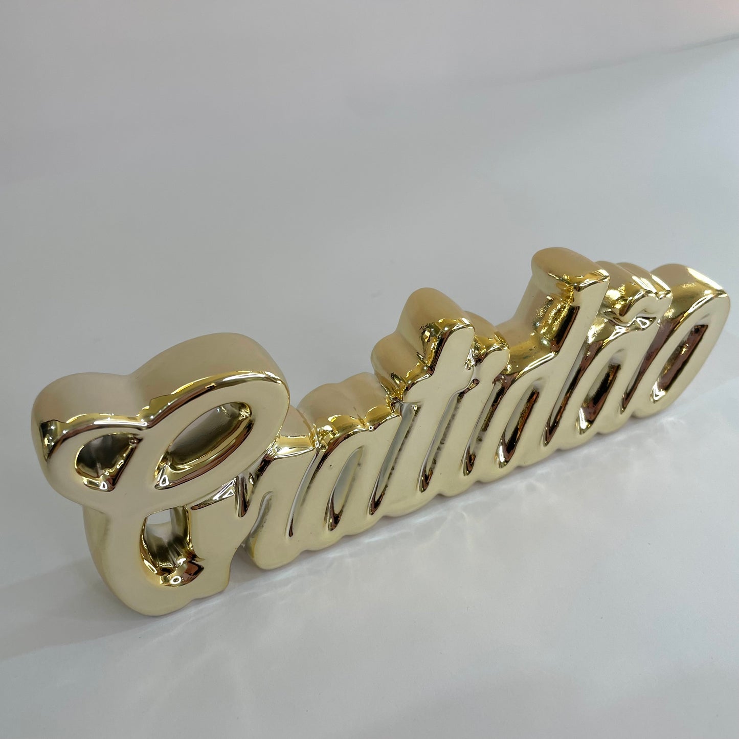Placa Decorativa "Gratidão" em Porcelana | Youbai