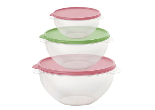 Conjunto de 3 Potes Redondos Biovita 1 Litro - 1,9 Litros - 3,2 Litros | Plasvale