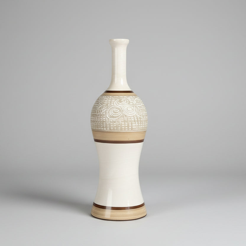 Vaso para Flores Cristal StarBella Júlia M – Decorativo Elegante 29×9,5 cm | Vidro Cristal Transparente para Arranjos e Decoração de Interiores