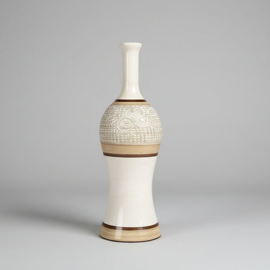 Vaso para Flores Cristal StarBella Júlia M – Decorativo Elegante 29×9,5 cm | Vidro Cristal Transparente para Arranjos e Decoração de Interiores