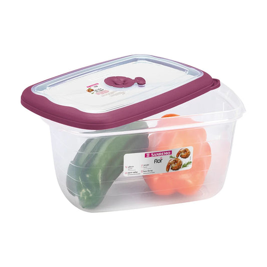 Pote Retangular Plástico Sanremo 2,3L – com Tampa