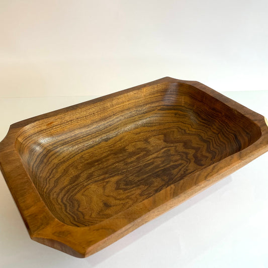 Gamela de Madeira Artesanal Funda – Travessa Rústica - 30 x 19,5 x 7,5 cm