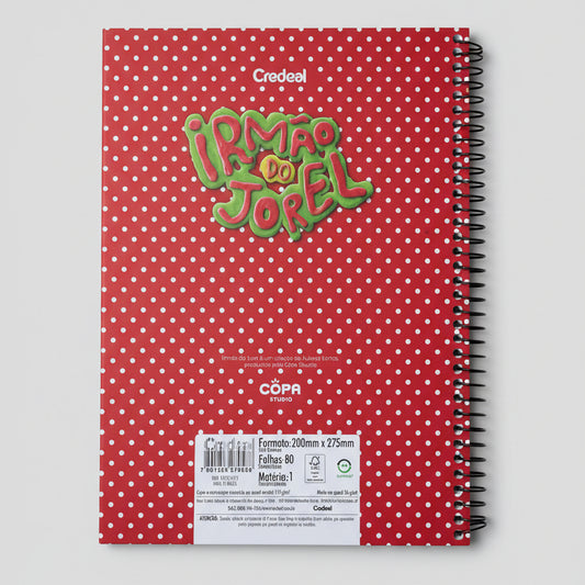 Caderno Universitário Irmão do Jorel – 80 Folhas, 1 Matéria, Capa Dura Espiral