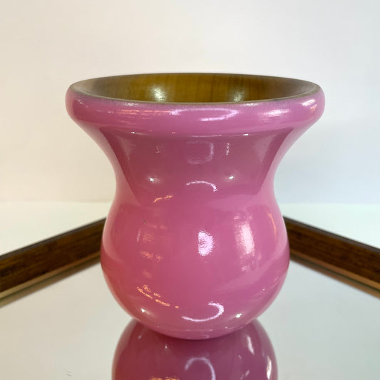 Cuia de Chimarrão Matetri de Madeira Rosa 12 cm | Artesanal & Feminina