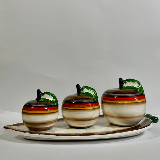 Decoração Cerâmica - Trio de Maçãs | Cerâmica Judite