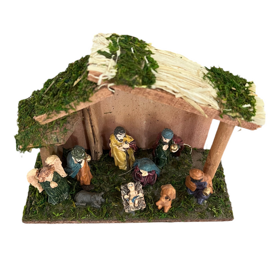 Presépio Natalino Decorativo com 9 Peças em Resina | Master Christmas