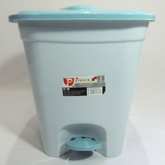Lixeira Quadrada Nº 14 com Pedal | Plástico Pratic