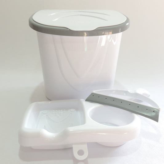 Kit Lixeira de 3 Litros + Rodo de Pia + Porta Detergente | Keita