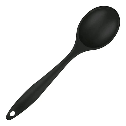 Colher de Silicone Funda Preta 27,5 cm – Utensílio Antiaderente para Panelas | BigSul