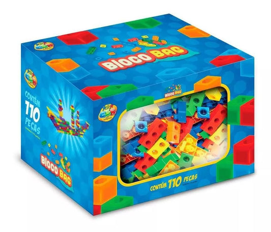 Blocos de Montar BlocoBag 110 Peças | GGB Brinquedos