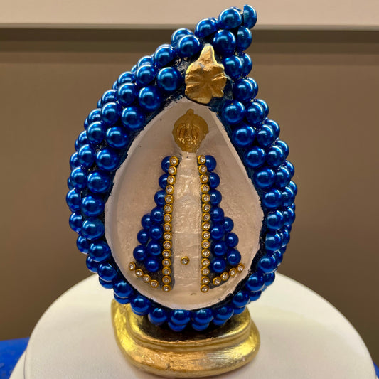 Decoração Nossa Senhora Aparecida na Gota - Pérola Azul