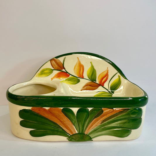 Porta Detergente em Cerâmica - Folhas Verdes | Cerâmica Alessandra