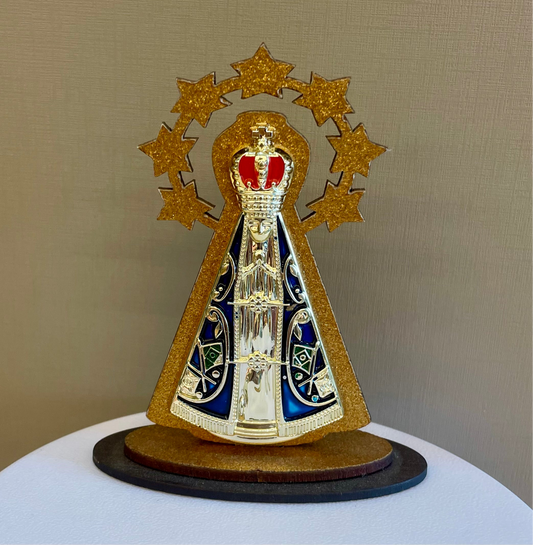 Imagem Nossa Senhora Aparecida Enfeite Decorativo - 11 cm