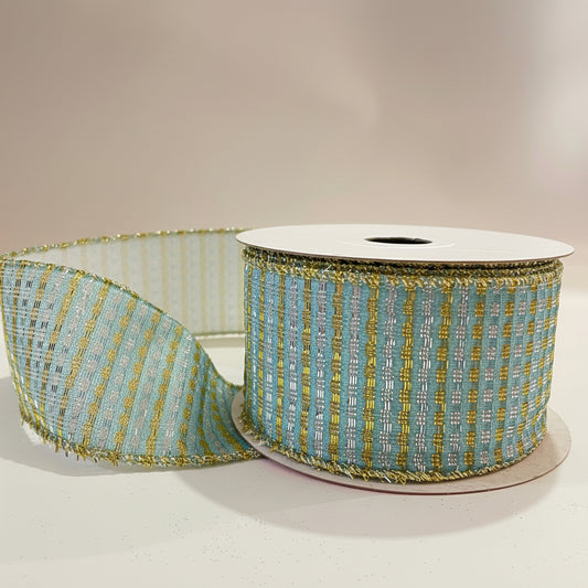 Fita Aramada Tecido c/ Costura 6,3 cm x 9,14 m D&A Decorações – Fita Decorativa para Laços, Presentes e Decoração