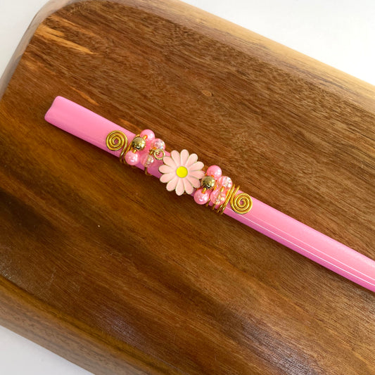 Bomba Chimarrão Inox Rosa Sem Rosca 20 cm com Pingente – Matetri