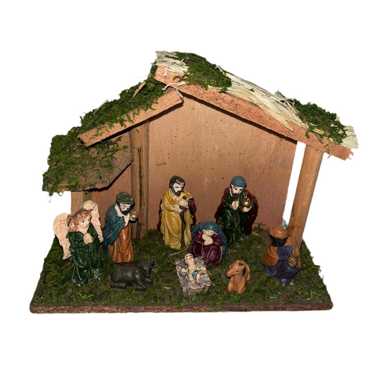 Presépio Natalino Decorativo com 9 Peças em Resina | Master Christmas