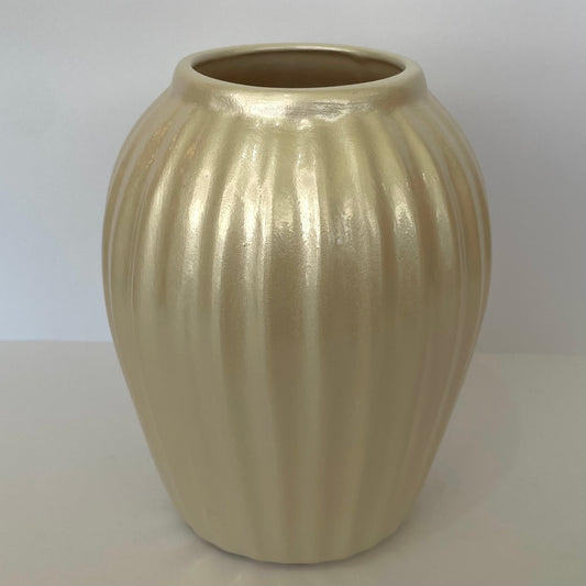 Vaso Bojudo M em Cerâmica - Pérola | Cerâmica Alessandra