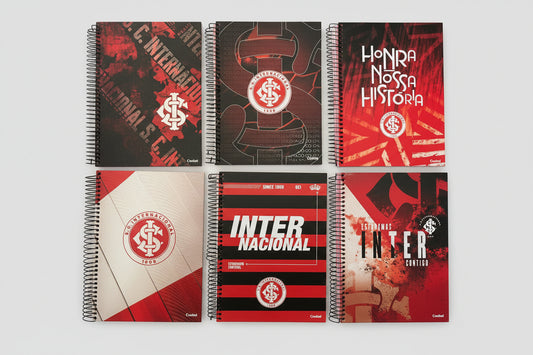 Caderno do Inter | Universitário Capa Dura 10 Matérias 160 Folhas | Credeal